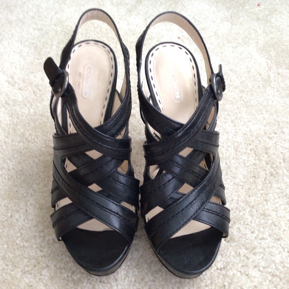 Coach Brynn Leather Sandals - Picture 4 of 9